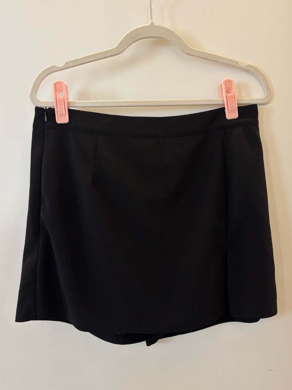 Black Mini Skort High Waist